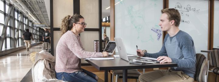 Students studying together.